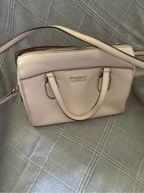 kate spade Blush Pink Leather Satchel with Removable Strap